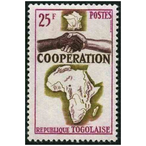 1 عدد تمبر سال همکاری بین المللی - توگو 1964