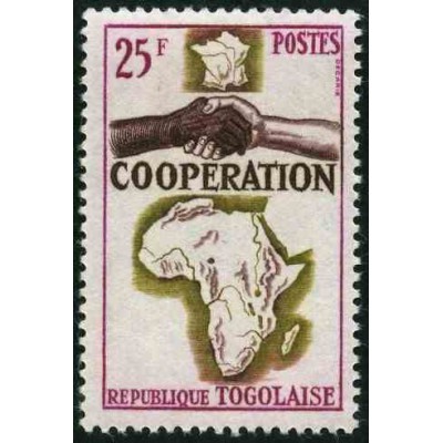 1 عدد تمبر سال همکاری بین المللی - توگو 1964