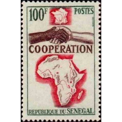 1 عدد تمبر سال همکاری بین المللی - سنگال 1964