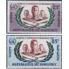 2 عدد تمبر سال همکاری بین المللی - داهومی 1965