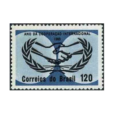 1 عدد تمبر سال همکاری بین المللی - برزیل 1965