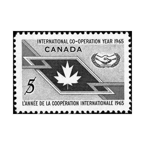 1 عدد تمبر سال همکاری بین المللی - کانادا 1965