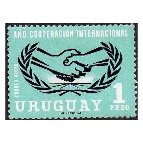 1 عدد تمبر سال همکاری بین المللی - اروگوئه 1966