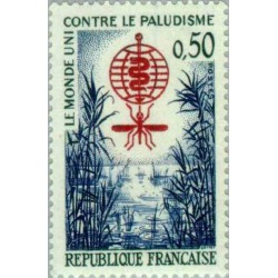 1 عدد تمبر ریشه کنی مالاریا - فرانسه 1962