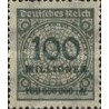 1 عدد تمبر سری پستی -سورشارژ 100 میلیون مارک - رایش آلمان 1923 با شارنیه