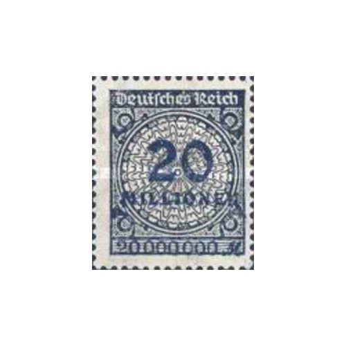 1 عدد تمبر سری پستی -سورشارژ 20 میلیون مارک - رایش آلمان 1923 با شارنیه
