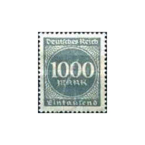 1 عدد تمبر سری پستی - 1000 مارک - رایش آلمان 1923 با شارنیه