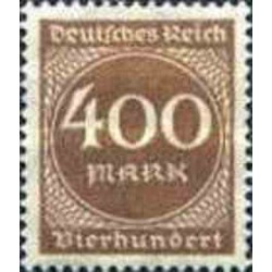1 عدد تمبر سری پستی - 400 مارک - رایش آلمان 1923 با شارنیه