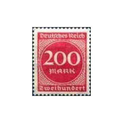 1 عدد تمبر سری پستی - 200 مارک - رایش آلمان 1923 با شارنیه