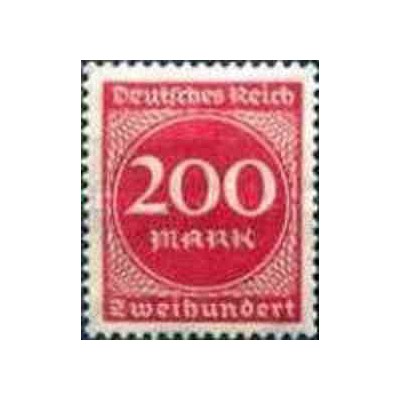 1 عدد تمبر سری پستی - 200 مارک - رایش آلمان 1923 با شارنیه