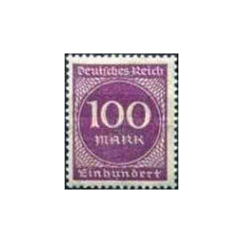 1 عدد تمبر سری پستی - 100 مارک - رایش آلمان 1923 با شارنیه