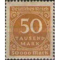 1 عدد تمبر سری پستی - 50 هزار مارک - رایش آلمان 1923 با شارنیه