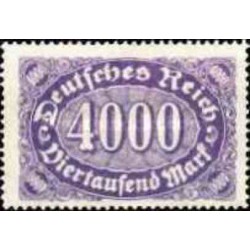 1 عدد تمبر سری پستی - 4000 مارک - رایش آلمان 1922 با شارنیه