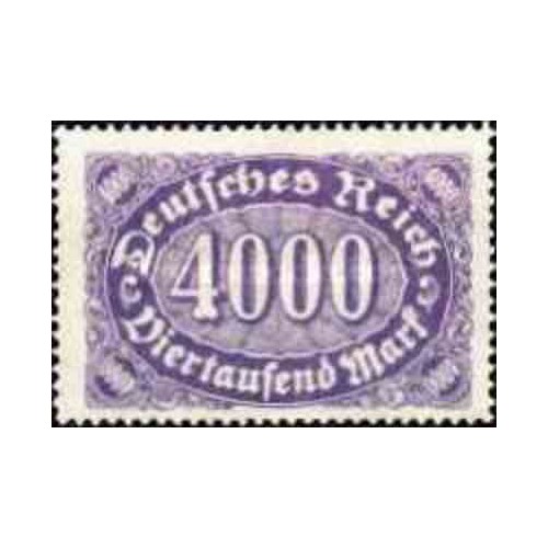 1 عدد تمبر سری پستی - 4000 مارک - رایش آلمان 1922 با شارنیه