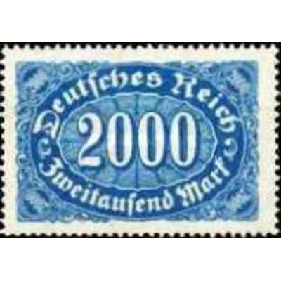1 عدد تمبر سری پستی - 2000 مارک - رایش آلمان 1922 با شارنیه