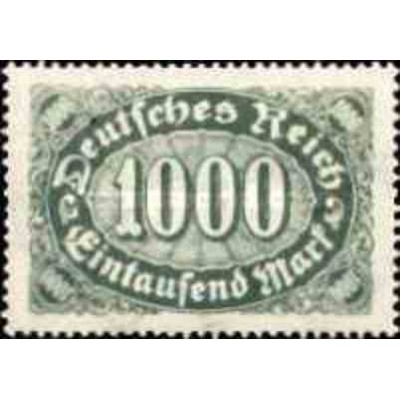1 عدد تمبر سری پستی - 1000 مارک - رایش آلمان 1922 با شارنیه