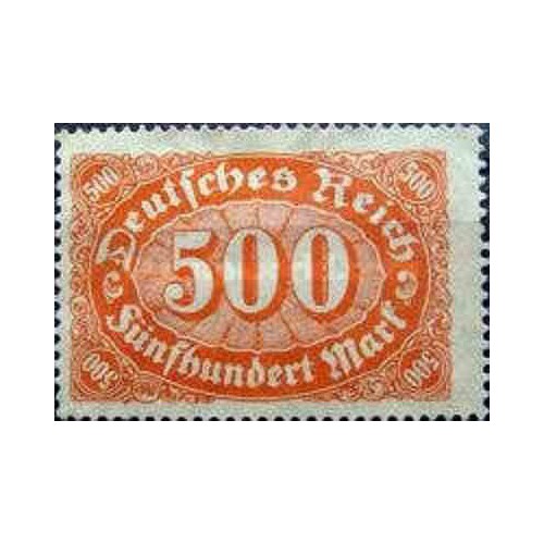1 عدد تمبر سری پستی - 500 مارک - رایش آلمان 1922 با شارنیه