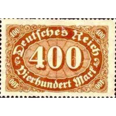 1 عدد تمبر سری پستی - 400 مارک - رایش آلمان 1922 با شارنیه