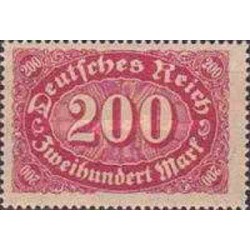 1 عدد تمبر سری پستی - 200 مارک - رایش آلمان 1922 با شارنیه