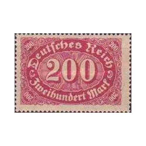 1 عدد تمبر سری پستی - 200 مارک - رایش آلمان 1922 با شارنیه