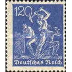 1 عدد تمبر سری پستی - 120 مارک - رایش آلمان 1921 با شارنیه