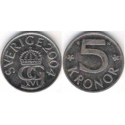 سکه 5 کرون - نیکل مس - سوئد 2004 غیر بانکی
