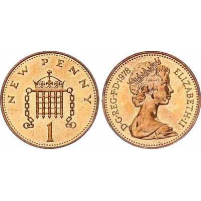 سکه  1 پنی برنز - انگلیس 1978 غیر بانکی
