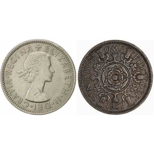 سکه 2 شیلینگ - نیکل مس - انگلیس 1957 غیر بانکی سکه 2 شیلینگ - نیکل مس - انگلیس 1957 غیر بانکی
