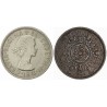 سکه 2 شیلینگ - نیکل مس - انگلیس 1957 غیر بانکی