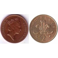 سکه 2 پنس - برنز - انگلیس 1997 غیر بانکی