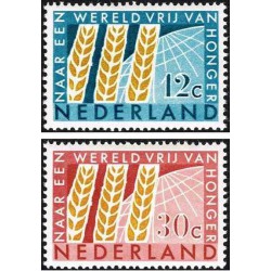 2 عدد تمبر نجات از گرسنگی  - هلند 1963