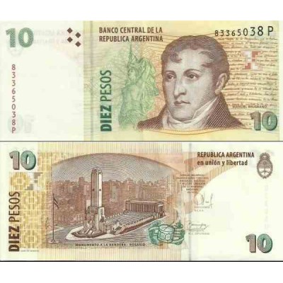 اسکناس 10 پزو - آرژانتین 2003