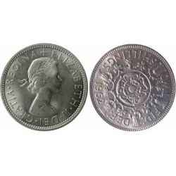 سکه 2 شیلینگ - نیکل مس - انگلیس 1962 غیر بانکی