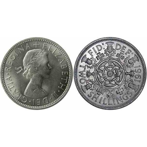 سکه 2 شیلینگ - نیکل مس - انگلیس 1961 غیر بانکی سکه 2 شیلینگ - نیکل مس - انگلیس 1961 غیر بانکی