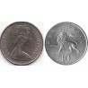 سکه 10 پنس - نیکل مس  - انگلیس 1971 غیر بانکی
