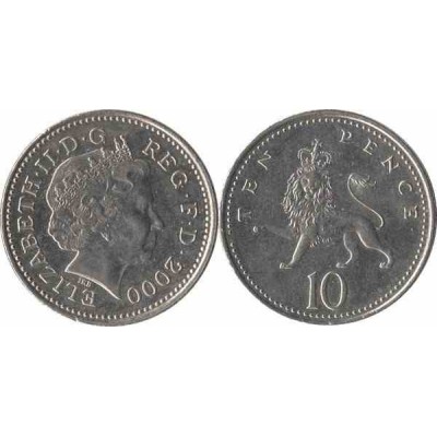 سکه 10 پنس - نیکل مس - انگلیس 2000 غیر بانکی