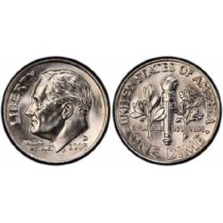 سکه 10 سنت - نیکل مس - آمریکا 2005 غیر بانکی