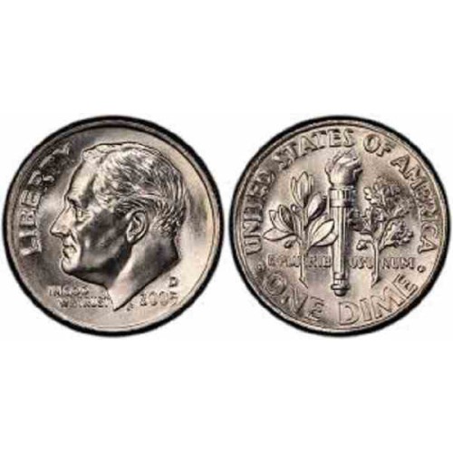 سکه 10 سنت - نیکل مس - آمریکا 2005 غیر بانکی سکه 10 سنت - نیکل مس - آمریکا 2005 غیر بانکی