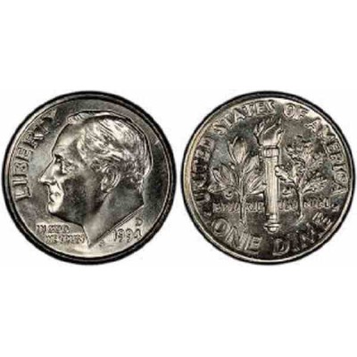 سکه 10 سنت - نیکل مس - آمریکا 1994 غیر بانکی