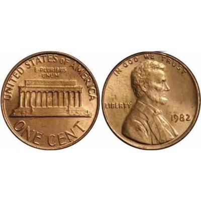 سکه 1 سنت - برنجی - آمریکا 1982غیر بانکی