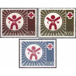 3 عدد تمبر  صلیب سرخ - شیر و خورشید - یوگوسلاوی 1977