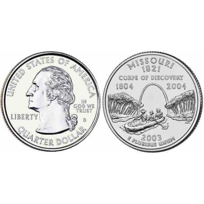 سکه کوارتر - ایالت میسوری - آمریکا 2003 غیر بانکی