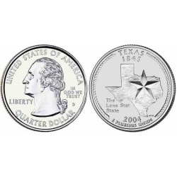 سکه کوارتر - ایالت تگزاس - آمریکا 2004 غیر بانکی