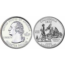 سکه کوارتر - ایالت کالیفرنیا - آمریکا 2005 غیر بانکی