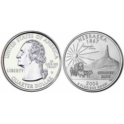 سکه کوارتر - ایالت نبراسکا - آمریکا 2006 غیر بانکی