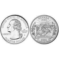 سکه کوارتر - ایالت نوادا  - آمریکا 2006 غیر بانکی