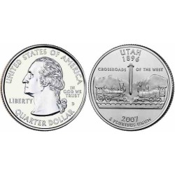 سکه کوارتر - ایالت یوتاه - آمریکا 2007 غیر بانکی