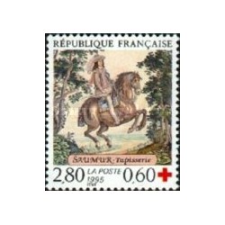 1 عدد  تمبر صلیب سرخ - فرانسه 1995