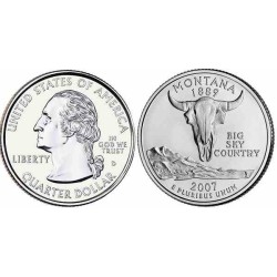 سکه کوارتر - ایالت مونتانا - آمریکا 2007 غیر بانکی