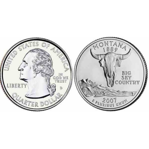سکه کوارتر - ایالت مونتانا - آمریکا 2007 غیر بانکی